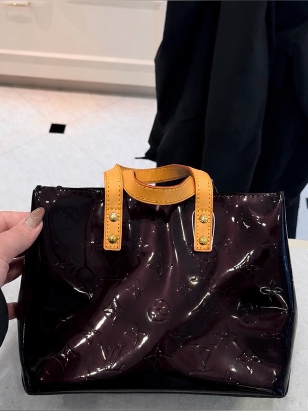 Louis Vuitton Vernis Reed Amarante Purple Monogram Handbag